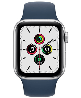 Apple Watch Series SE 40mm Silver with Abyss Blue Sport Band (MKNY3) купить