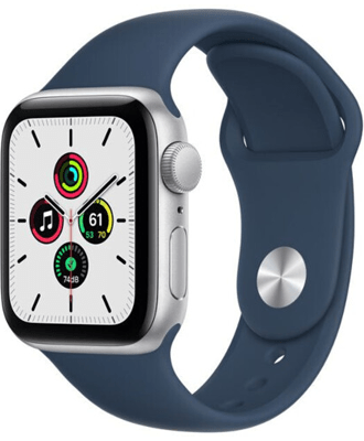 Apple Watch Series SE 44mm Silver with Abyss Blue Sport Band (MKQ43) на iCoola.ua