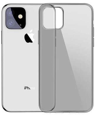 Чехол на iPhone 11 (Прозрачный черный) | Silicone Case iPhone 11 (Transparent Black)