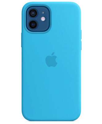 Чехол на iPhone 12 (Морська хвиля) | Silicone Case iPhone (Sea Blue)