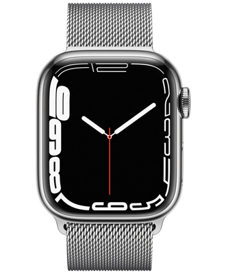 Apple Watch Series 7 41mm Silver Stainless Steel Case with Silver Milanese Loop (MKHF3) купить