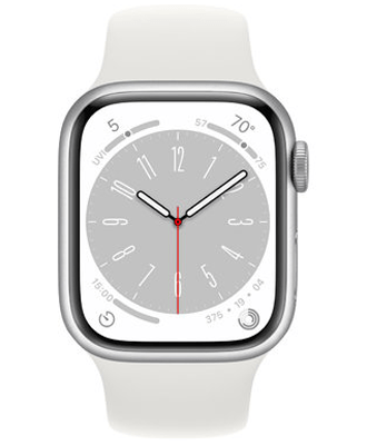 Apple Watch Series 8 41mm Silver Aluminum Case with White Sport Band (MP6K3 / MP6L3) купити