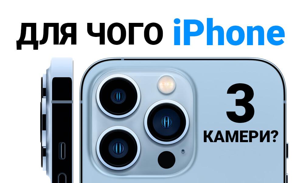 Для чого iPhone 3 камери? (фото) Для чого iPhone 3 камери?