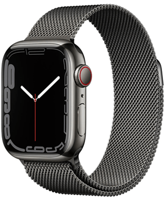 Apple Watch Series 7 41mm Graphite Stainless Steel Case with Graphite Milanese Loop (MKLF3)