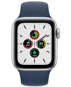 Apple Watch Series SE 44mm Silver with Abyss Blue Sport Band (MKQ43) на iCoola.ua