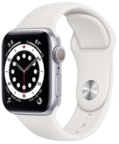 Apple Watch Series 6 40mm Silver Aluminum Case with White Sport Band (MG283) на iCoola.ua