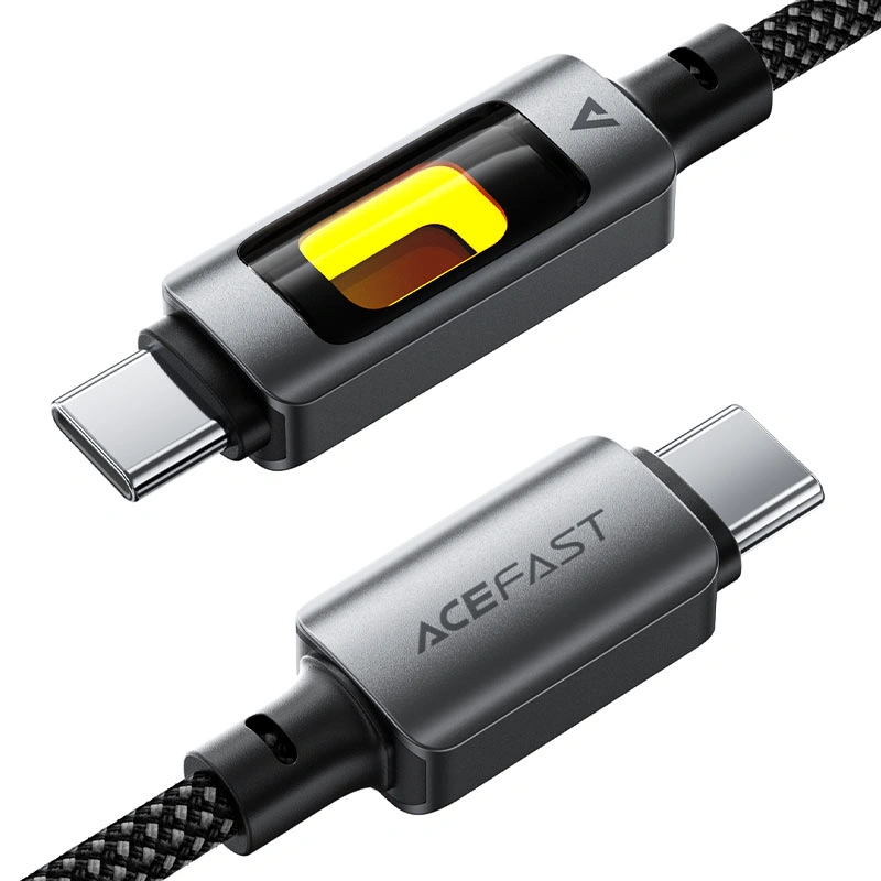 Кабель ACEFAST ACEWIRE PRO USB-C to USB-C 60W Gradient Light 1.2m Black (C21-03)