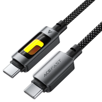 Купити Кабель ACEFAST ACEWIRE PRO USB-C to USB-C 60W Gradient Light 1.2m Black (C21-03)