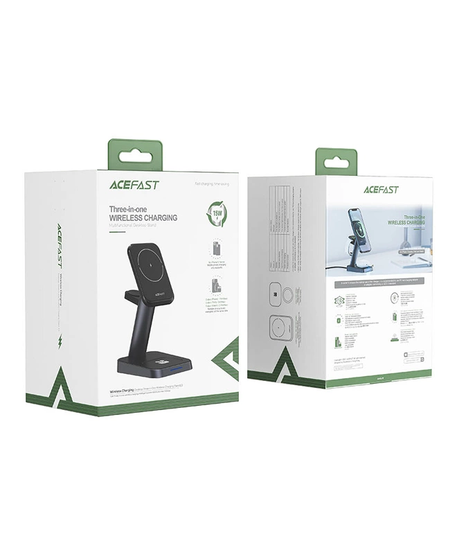Бездротова зарядка ACEFAST 3 in 1 Multifunctional Desktop Stand (15W)