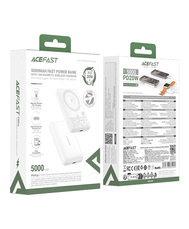 Power Bank ACEFAST (M25) 5000 mAh (White)