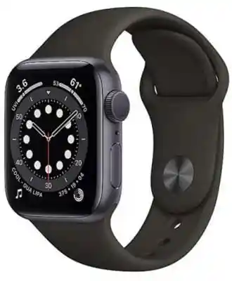 Apple Watch Series 6 40mm Space Gray Aluminum Case with Black Sport Band (MG133) на iCoola.ua