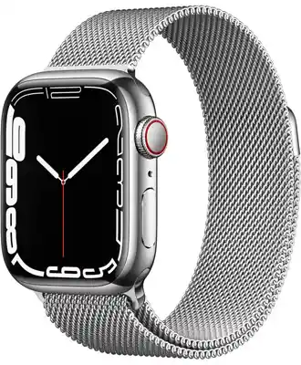 Apple Watch Series 7 41mm Silver Stainless Steel Case with Silver Milanese Loop (MKHF3) на iCoola.ua