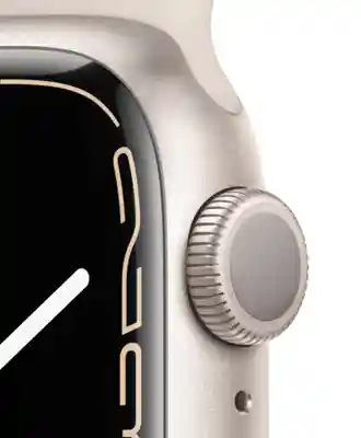 Apple Watch Series 7 45mm Starlight Aluminum Case with Starlight Sport Band (MKN63) на iCoola.ua