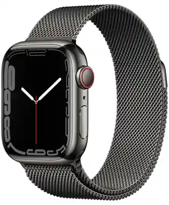 Apple Watch Series 7 45mm Graphite Stainless Steel Case with Graphite Milanese Loop (MKJJ3) на iCoola.ua