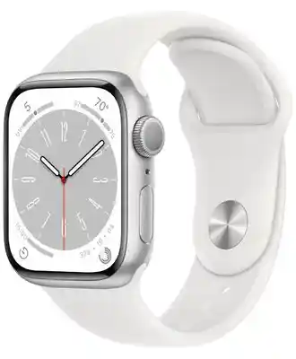 Apple Watch Series 8 45mm Silver Aluminum Case with White Sport Band (MP6N3) на iCoola.ua