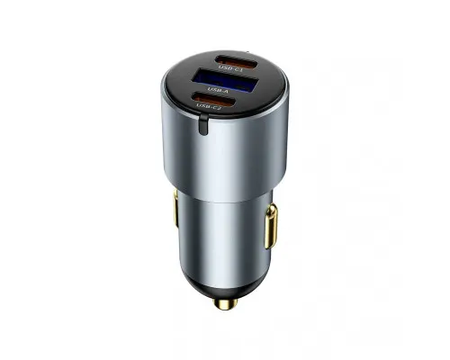 Автомобільний зарядний пристрій WiWU Nano Pro 60W USB-A+2C Fast Car Charger (Wi-CC032)