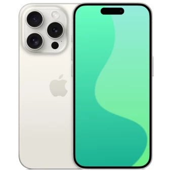 Купить Apple iPhone 15 Pro 128GB (White Titanium) (Как новый, стандартная батарея, Global) восстановленный, б/у Білий
