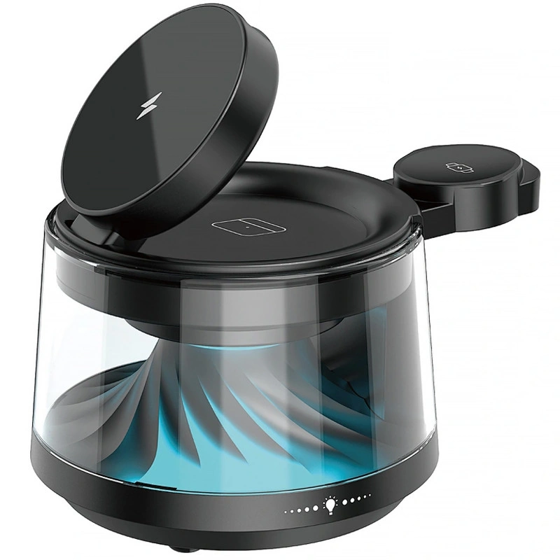 Беспроводное зарядное устройство WIWU 5-в-1 Flow Wireless Charger Speaker с ночником (Wi-W039)