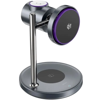 Купити Бездротова зарядка WIWU 3-in-1 Magnetic Charger Qi2.2 (Wi-W041) Black