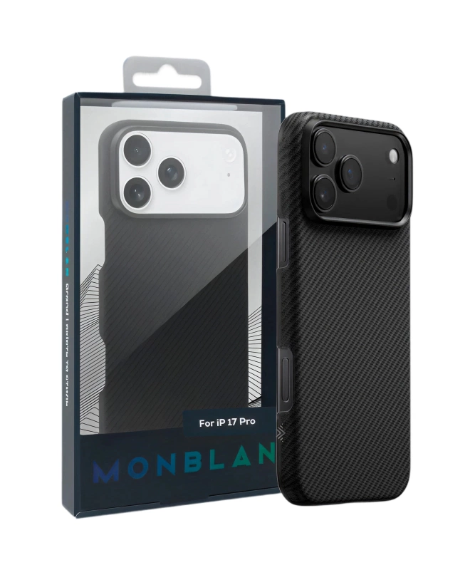 Чехол на iPhone 17 Pro Monblan Kevlar Magnetic Black (Черный)