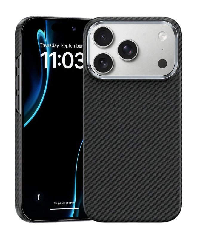 Чехол на iPhone 17 Pro Monblan Kevlar Magnetic Black (Черный)