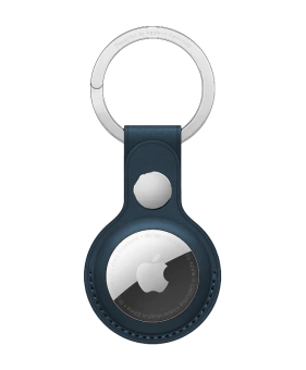 Купити Apple Брелок для AirTag Leather Key Ring (Baltic Blue) (MHJ23) Темно-синій