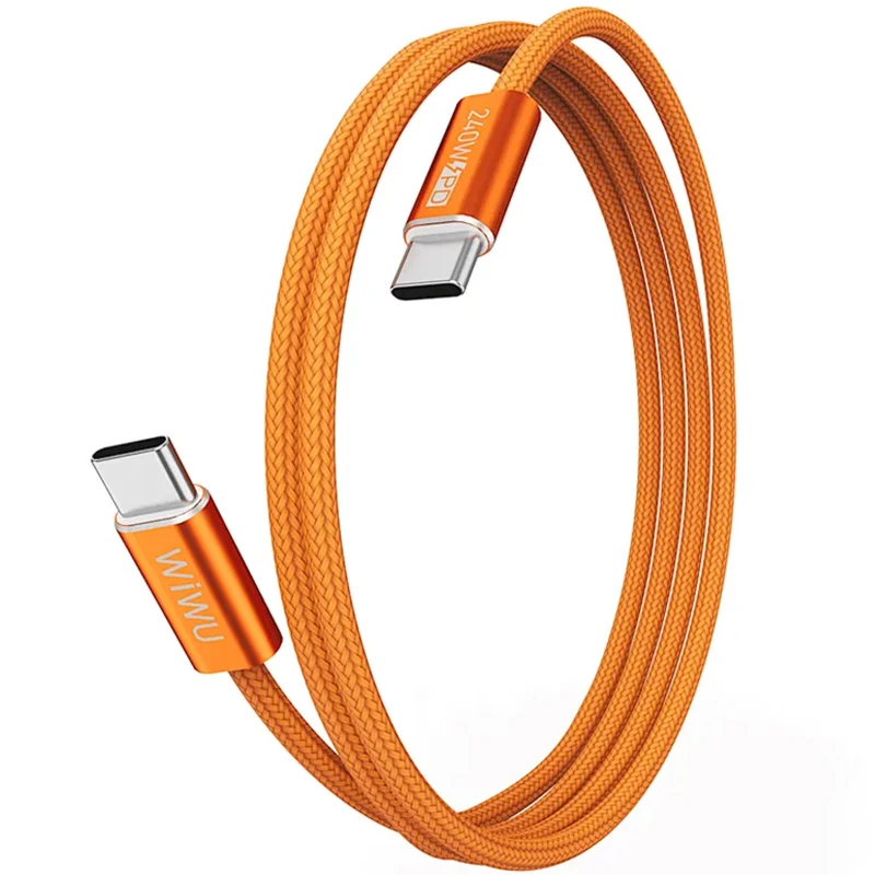 Кабель WIWU Essen Data Cable USB-C to USB-C 240W 1.5m (Wi-C101) Orange