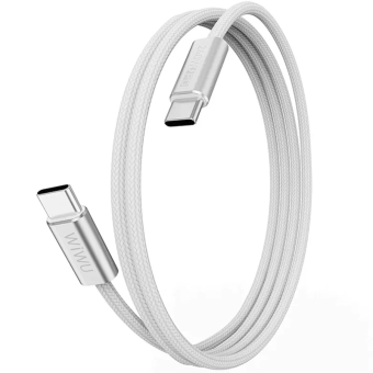 Купити Кабель WIWU Essen Data Cable USB-C to USB-C 240W 1.5m (Wi-C101) White
