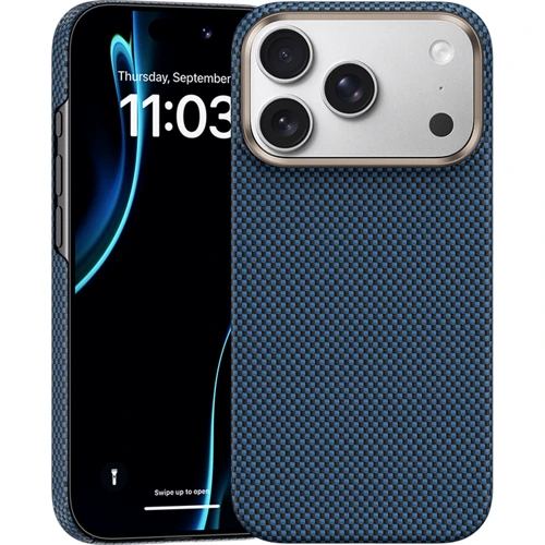Чехол на iPhone 17 Pro ArmorTint Kevlar (Blue)