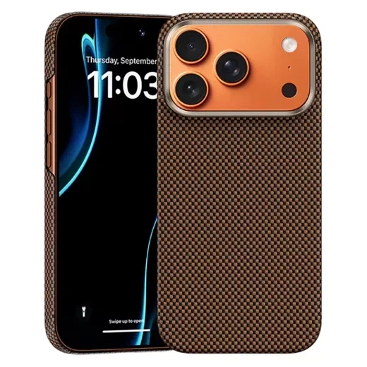 Чехол на iPhone 17 Pro Max ArmorTint Kevlar (Gold)