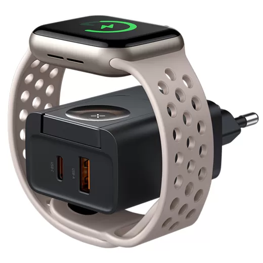 Зарядний пристрій Mcdodo Travel Charger Built-in Apple Watch Charger 30W (CH-3700) Black