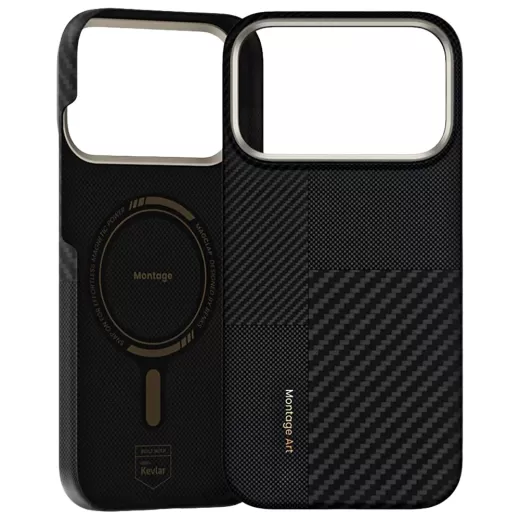 Чехол на iPhone 17 Pro ArmorAir Montage Benks Kevlar Black