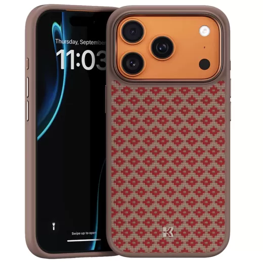 Купить Чехол на iPhone 17 Pro ArmorPro ArmorGrid Benks Kevlar (Orange)