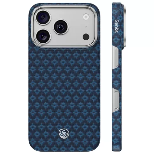 Чохол на iPhone 17 Pro/18 Pro Benks Magnetic ArmorAir Kevlar (Blue)