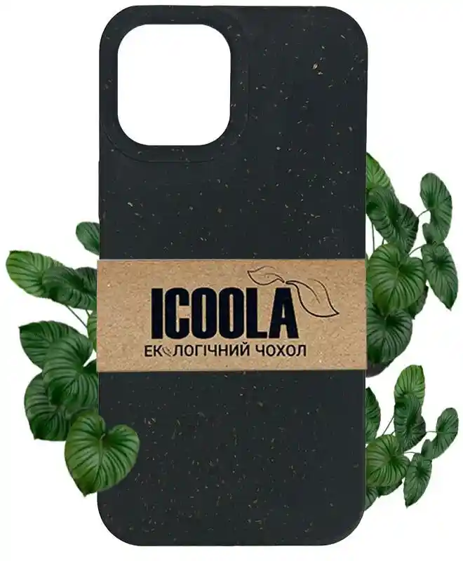 Екочохол на iPhone 12 Pro Max (Чорний) на iCoola.ua
