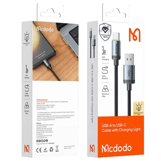 Кабель Mcdodo USB to USB-C 1m Black (CA-3960)
