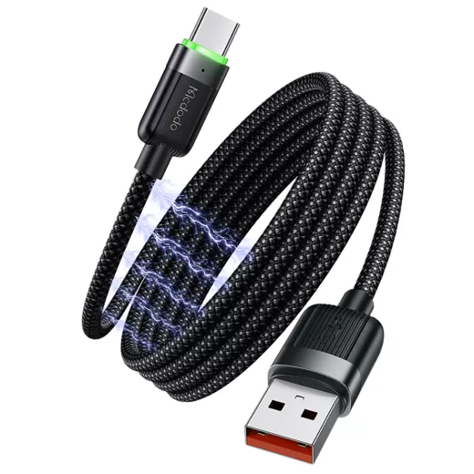 Кабель магнітний Mcdodo Self-Winding USB to USB-C 1.2m Black (CA-5650)