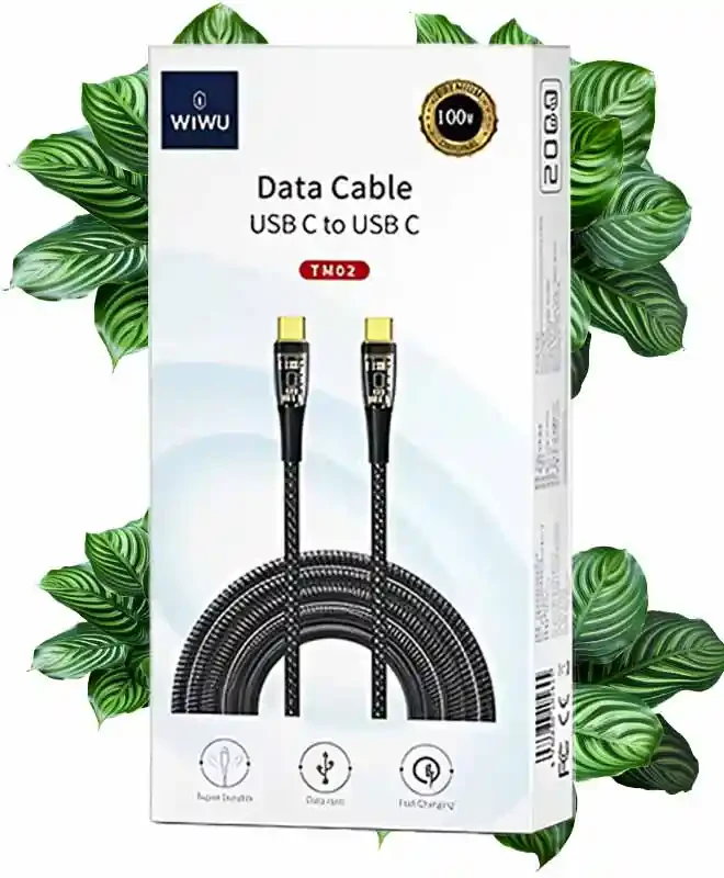 

Кабель WIWU Cable USB C to USB C 100W Ultra Fast Charging 2m Black (TM02)