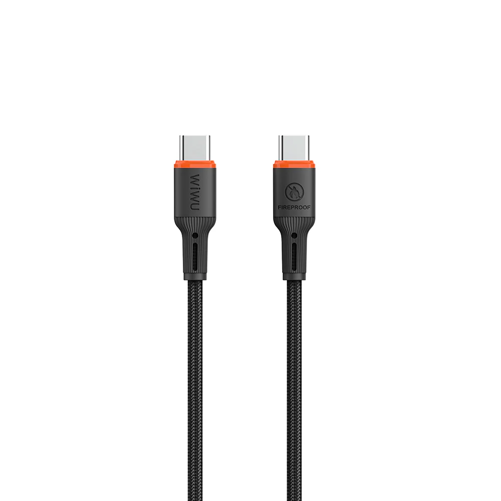 Кабель WIWU FlameGuard USB-C to USB-C 60W Black (Wi-C098)