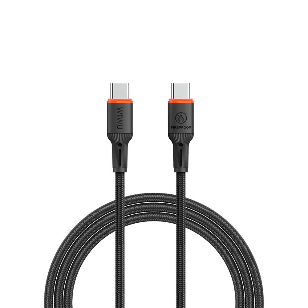 Кабель WIWU FlameGuard USB-C to USB-C 60W Black (Wi-C098)