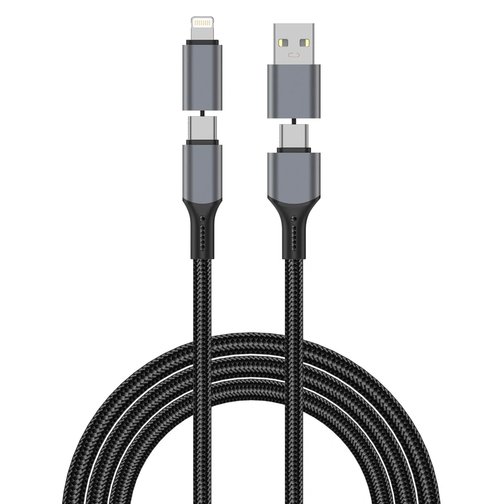 Кабель WiWU Raptor Pro USB-A+USB-C to USB-C+Lightning 240W 1.2m (Wi-C085)