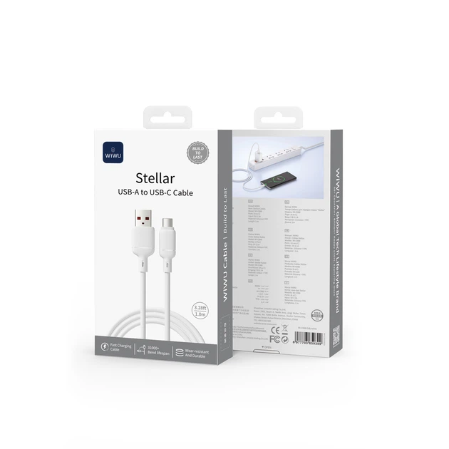 Кабель WiWU Stellar USB-A to USB-C (Wi-C088) 1m White