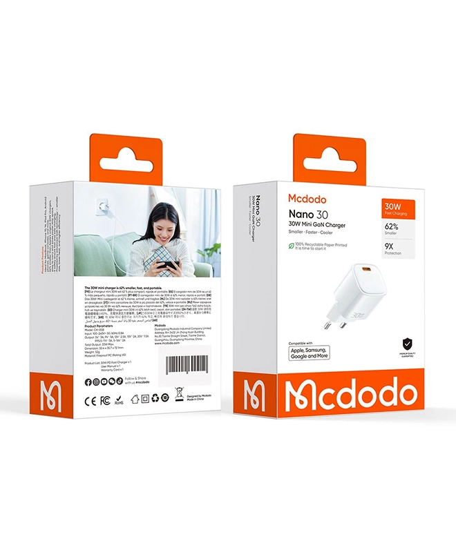 Зарядное устройство для Mcdodo Nano 30 (CH-008) 30W (White)
