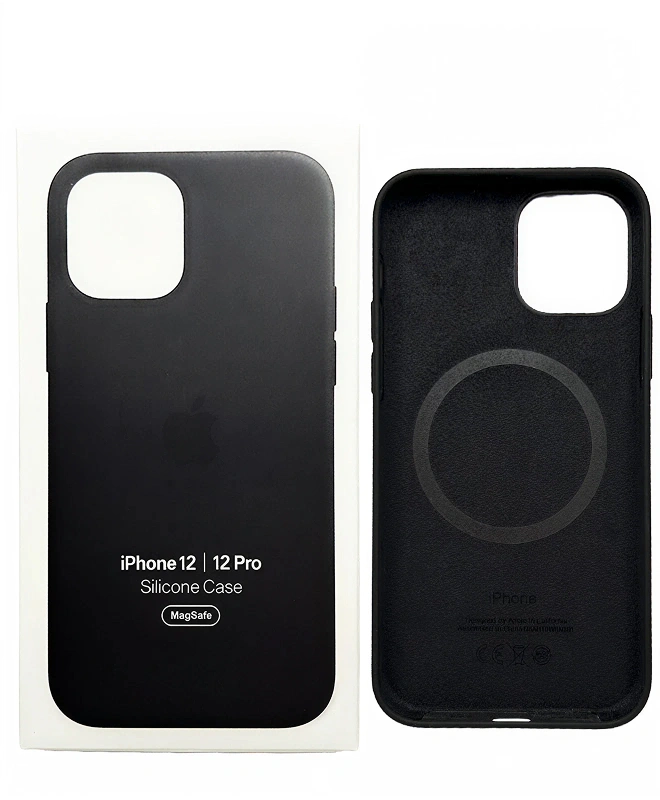 Чохол Apple Silicone Case with MagSafe (Black) для iPhone 12/12 Pro