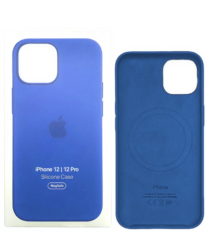 Чохол Apple Silicone Case with MagSafe (Capri Blue) для iPhone 12/12 Pro