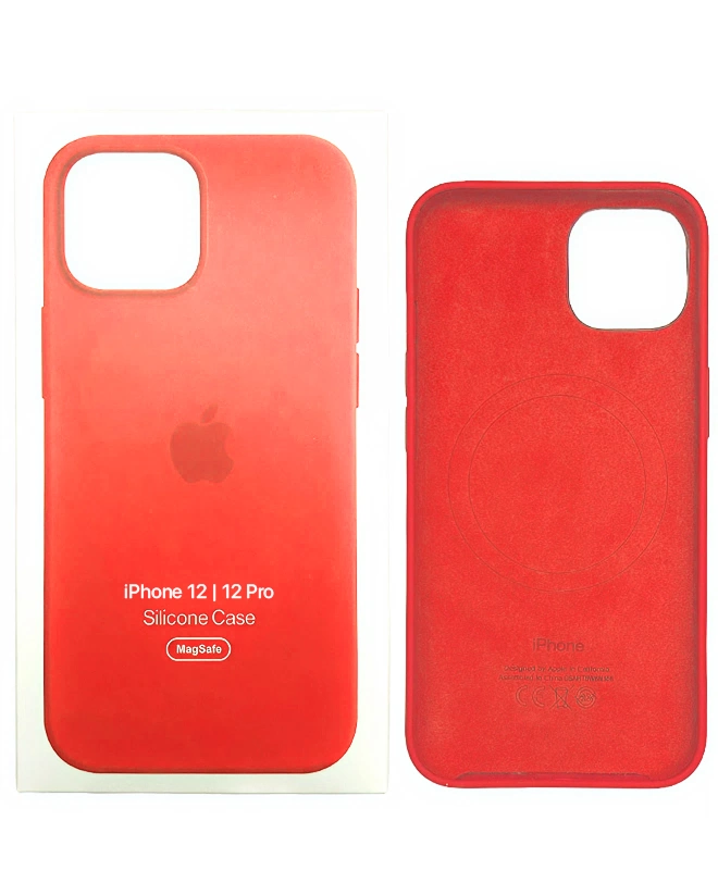Чохол Apple Silicone Case with MagSafe (Electric Orange) для iPhone 12/12 Pro