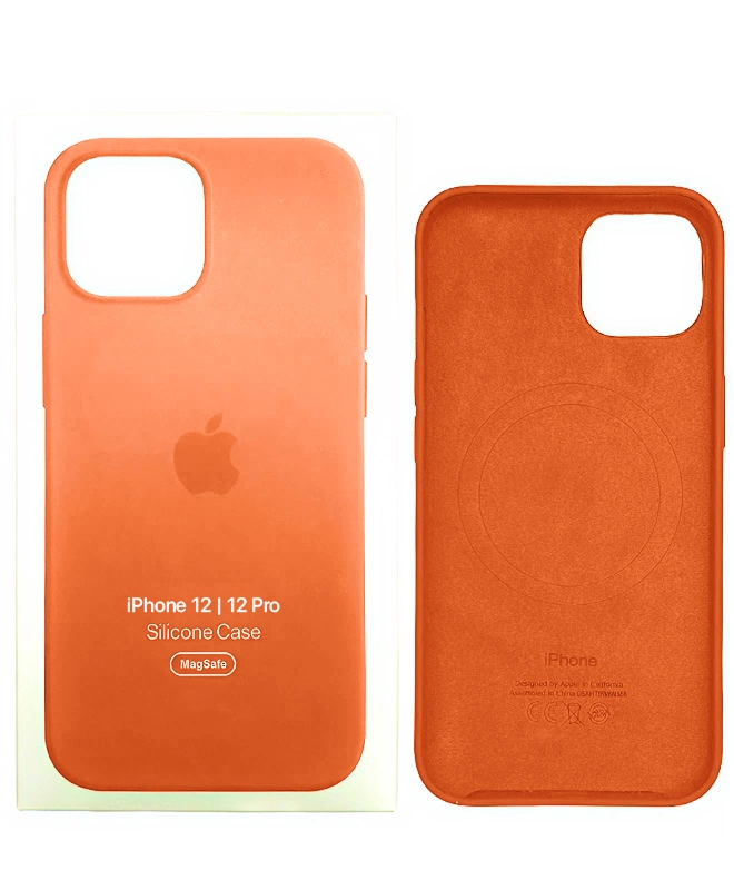 Чохол Apple Silicone Case with MagSafe (Kumquat) для iPhone 12/12 Pro