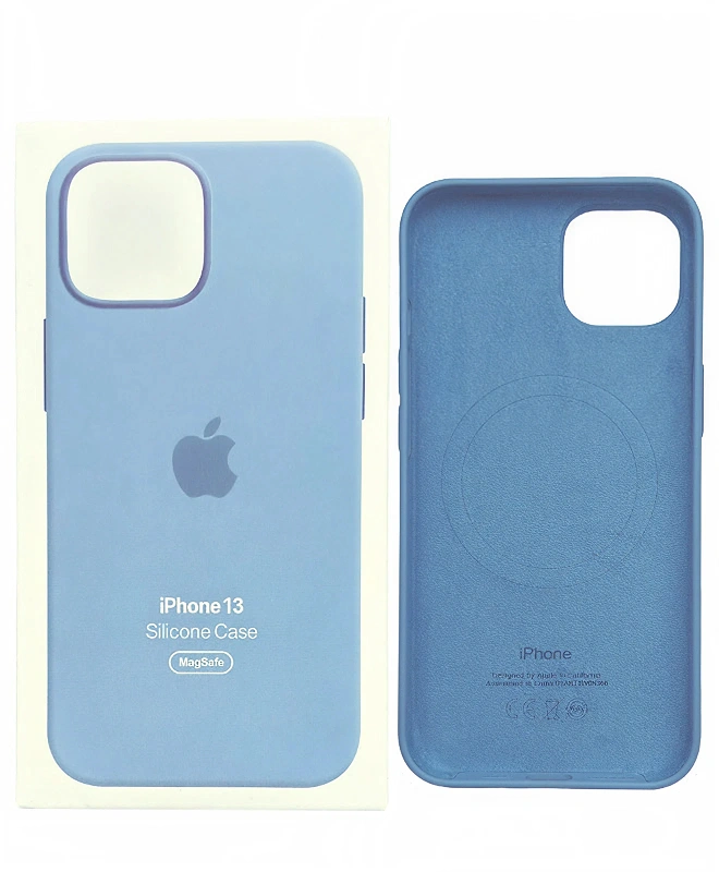 Чохол Apple Silicone Case with MagSafe (Blue Fog) для iPhone 13