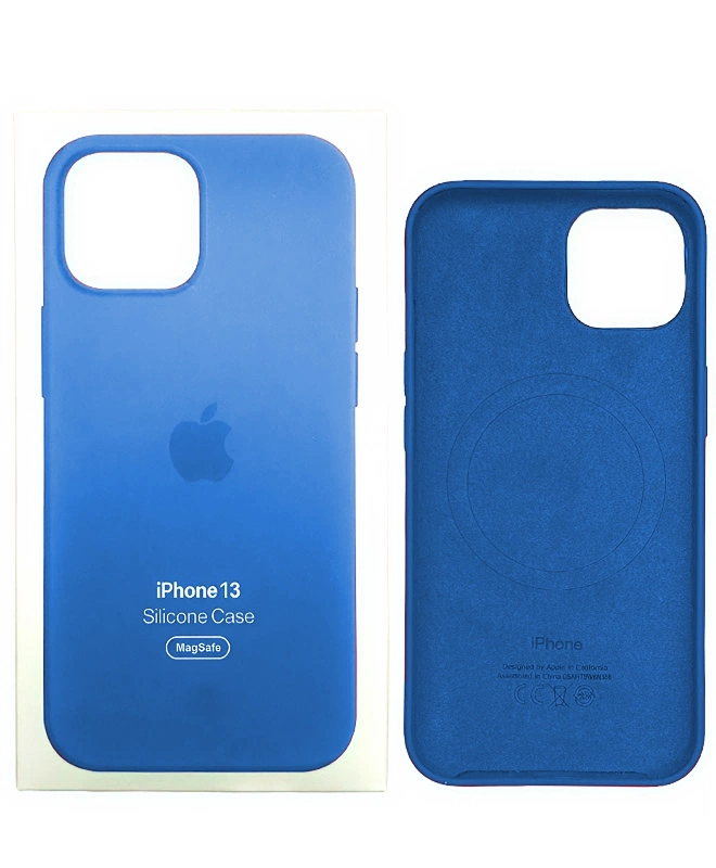 Чехол Apple Silicone Case с MagSafe (Blue) для iPhone 13