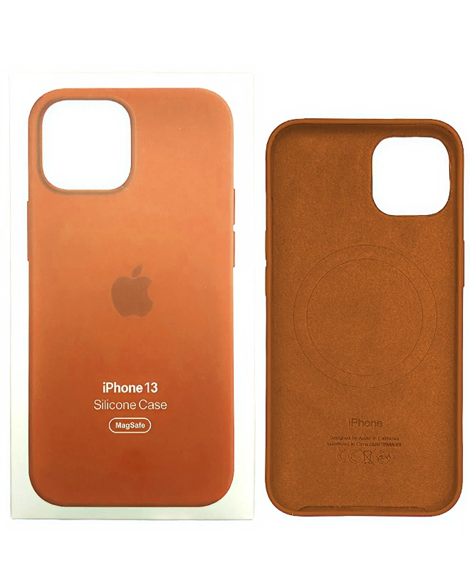 Чохол Apple Silicone Case with MagSafe (Golden Brown) для iPhone 13